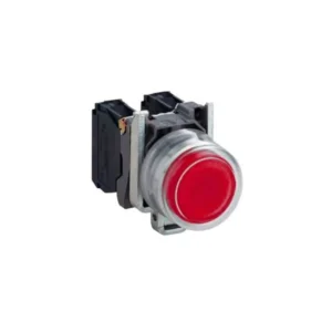Pulsador no luminoso c/capuchón rojo 22mm 1NC IP66